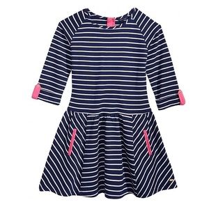 NWT Tommy Hilfiger Striped Fit & Flare Dress, Big Girls